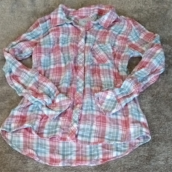 Rails Hunter Plaid Button Down Rosewood And Sky - Picture 1 of 8